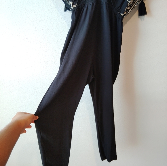 L*Space Raquel Embroidered Black Jumpsuit Size Xs - Picture 4 of 7